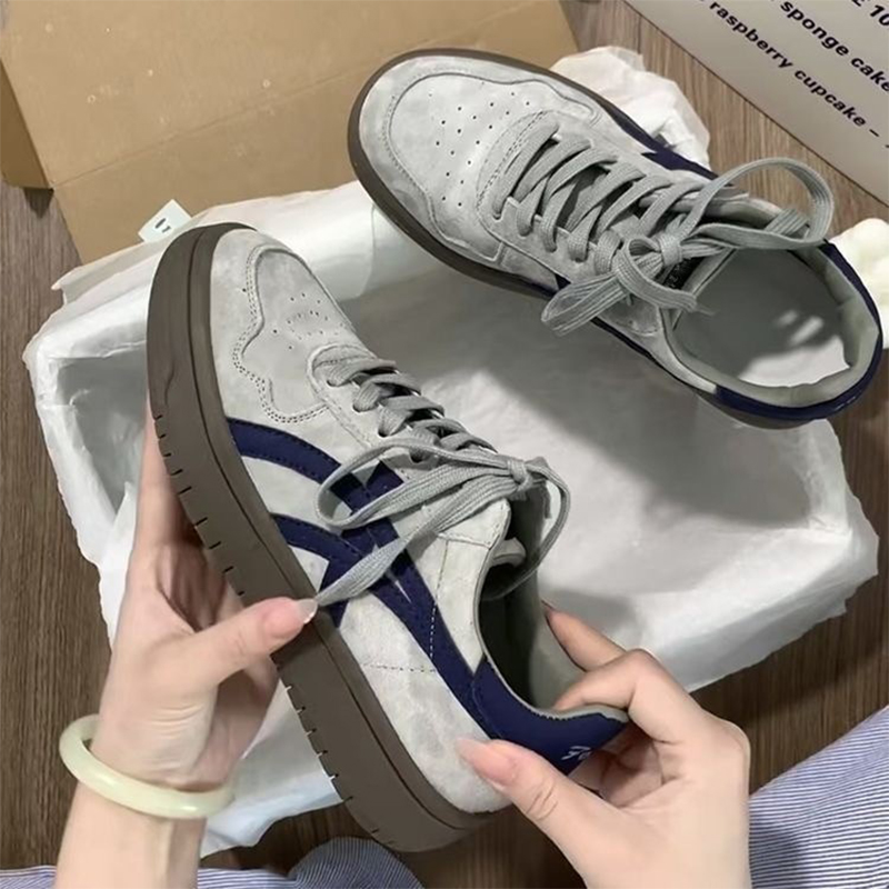 Casual Sneaker Low - Damen Herbst Neue Retro Farbkombinations-Sneaker Atmungsaktive