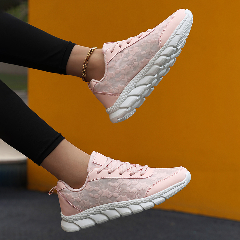 Mesh Trainer Breathable - Damen Casual Sneakers Atmungsaktive Schnürschuhe mit