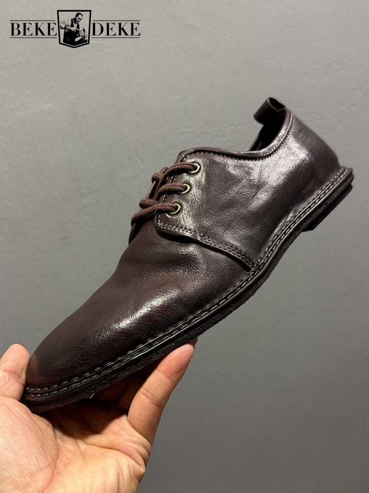 Men Shoes For Office Work - Vintage Herren Echtleder-Schuhe Britischer Stil Büro-Arbeitsschuhe