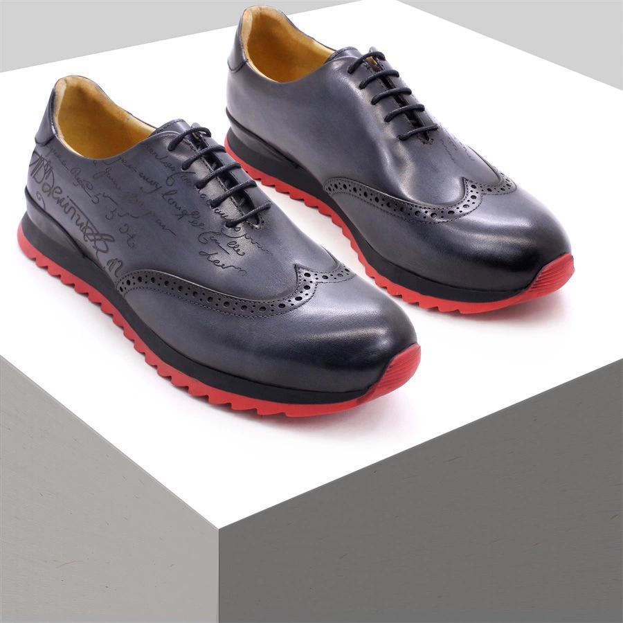 Oxford Brogue Leather - Luxus Designer Herren Oxford Sneakers Kuh