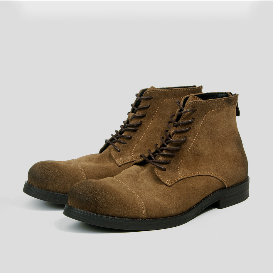 Men'S Shoes Brogues - EAGSITY Wildleder-Rindsleder Vintage Herrenstiefel Schuhe Derby-Schuhe