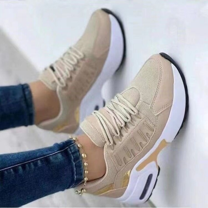 Mesh Trainer Breathable - Damenmode-Sneaker mit Plateau, Luftpolster, atmungsaktives Mesh,